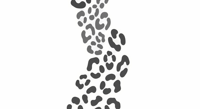 Decorative leopard print pattern border