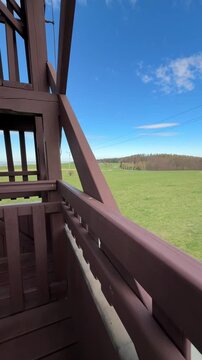 Panoramic countryside view from Rozhledna &Scaron;ance tower (Czech Republic)