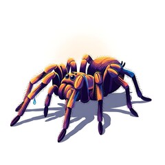 Fototapeta premium Colorful spider illustration on white background