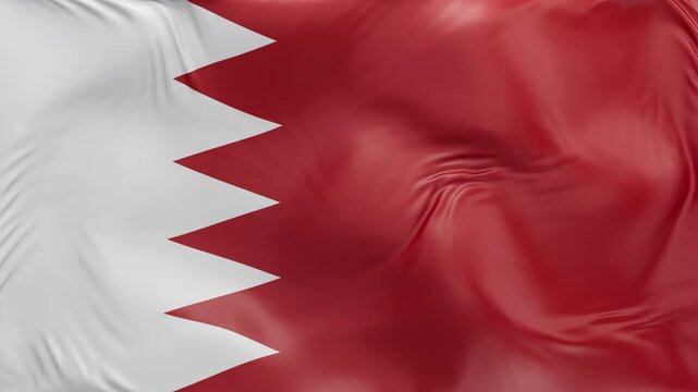 Bahrain flag waving Seamless silk flag 3d animation slow motion Looping