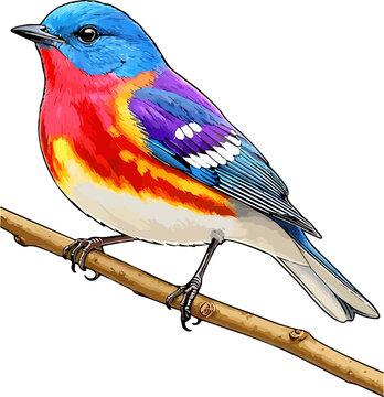 Passerina ciris illustration art