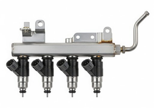 Fuel injection rail with injectors