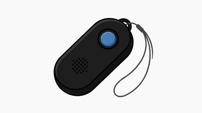 Remote Shutter Button: A black remote shutter button with a blue center button and a lanyard, designed for photography and compatible with various camera models.