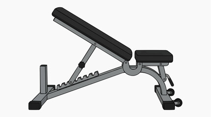 Naklejka premium Adjustable Weight Bench for Training