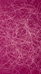 Obraz premium Deep pink textured background with many fine white scribbled lines creating a chaotic abstract pattern.