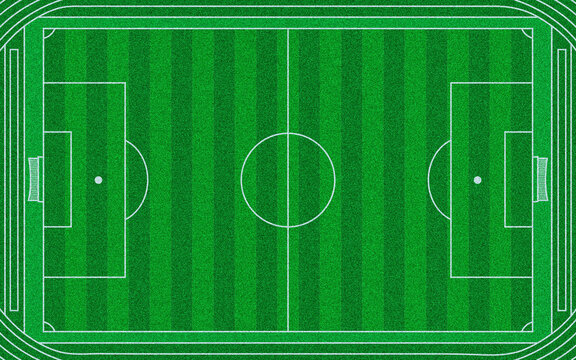 Green Soccer Field and Running Track Graphic.