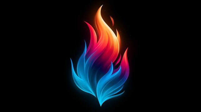 Bright flame symbol shown in a digital drawing.