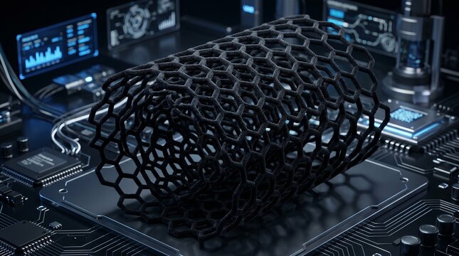 3D Render of Carbon Nanotube Technology Structure