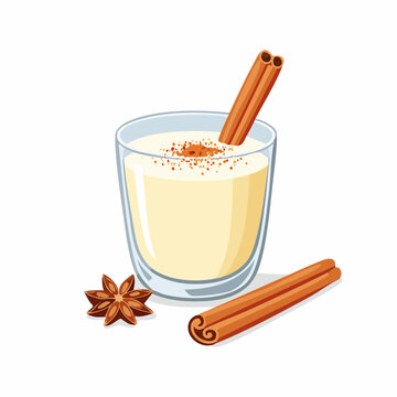 Eggnog with Cinnamon and Star Anise