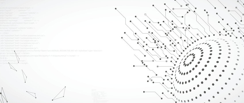 Digital cyberspace background representing big data, cloud computing, and circuit baoard
