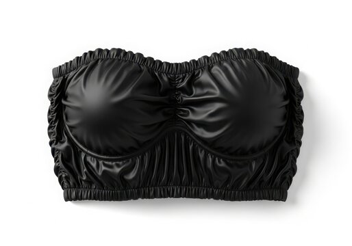 Black lace bralette with scalloped edges