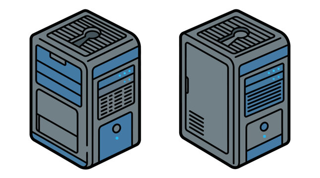 Computer Towers Side By Side