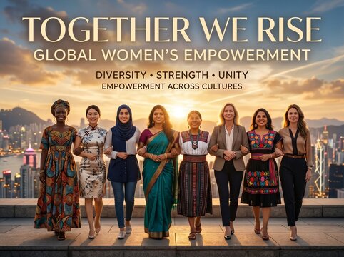 Global women's empowerment: together we rise diversity strength unity