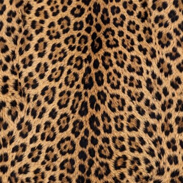 Seamless Leopard Fur Print Animal Skin Texture Background