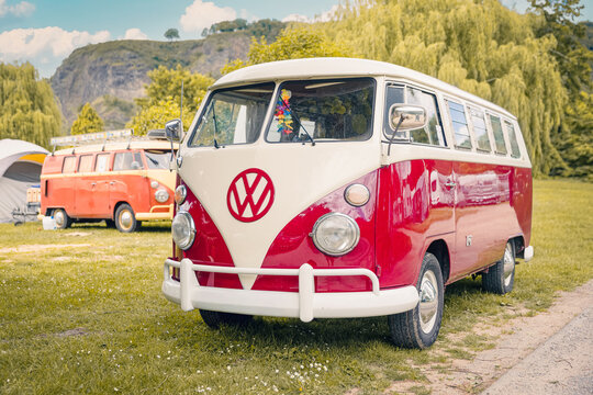 Front eines VW Bulli T1 beim Jahrestreffen in Remagen am 16. Mai 2026
