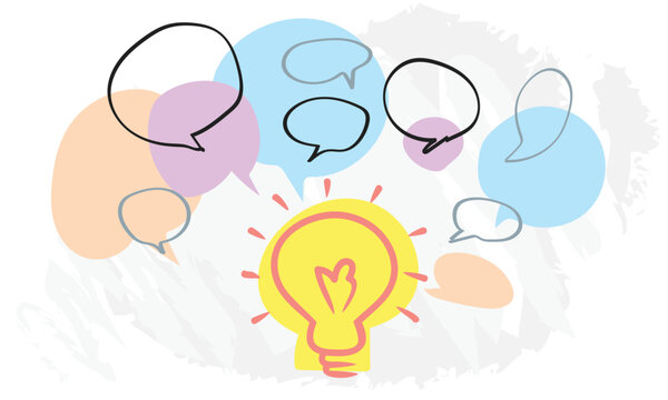 Glowing Lightbulb Spreading Dynamic Content Design Layout