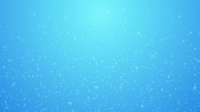 blue water bubbles ocean and sea underwater animation, fresh and cool summer travel social media motion background
