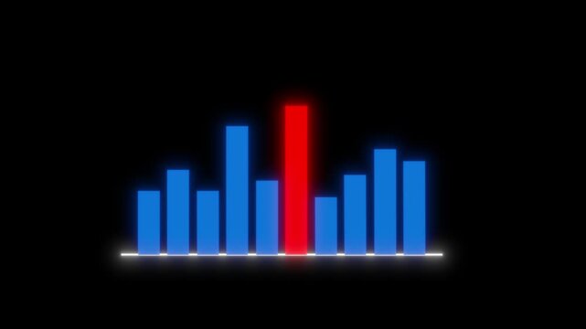 Digital financial business chart bars, Financial investment trends around the world, Big data and stock market, Business and finance background concept.