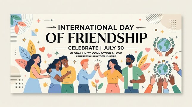 International day of friendship celebration illustration