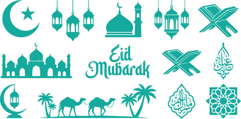 Fototapeta premium vector set of Islamic elements