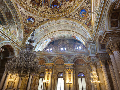 Dolmabahce Palace medieval Islamic Architecture n Istanbul Turkey
