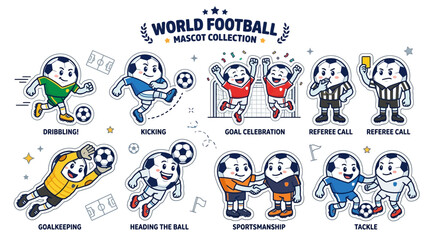 Cartoon panda football player kicking ball. © Uli