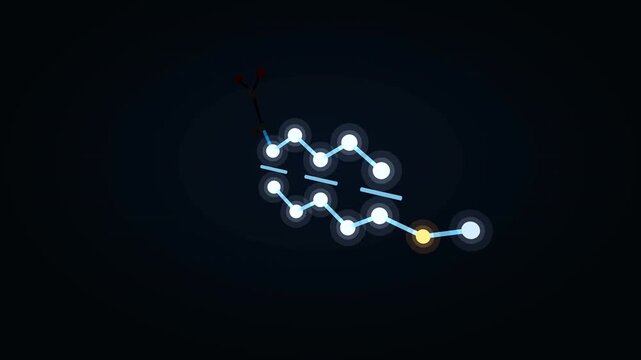 Abstract technological data visualization displaying glowing interconnected points and analysis