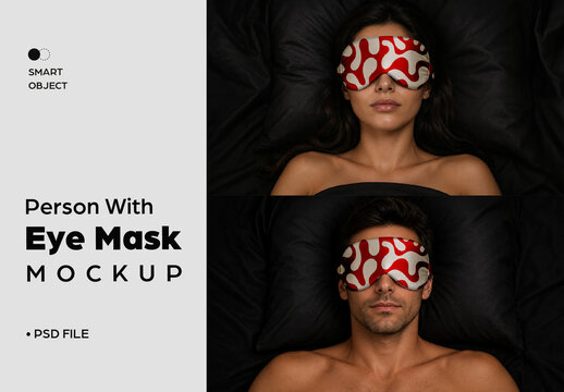 Person With Eye Mask Mockup