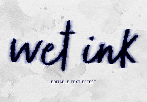 Wet Ink Text Effect