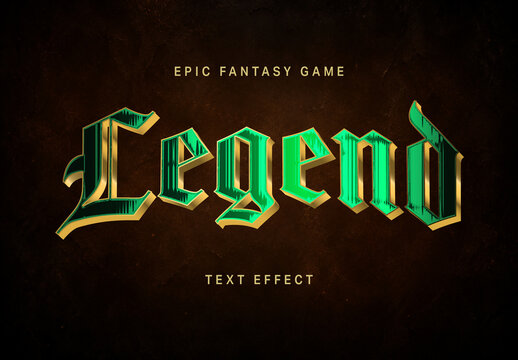 Fantasy Medieval Game Text Effect
