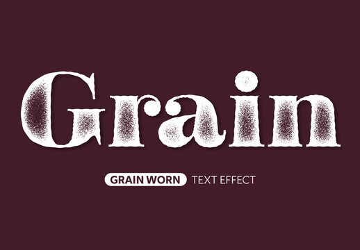 Grain Worn Text Effect