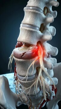 Human back pathology: disc hernia, nerve compression, spinal disorder, acute ache, chronic discomfort, degenerative disease, orthopedic aspect, neurological symptom, pain intensify, rupture develop.