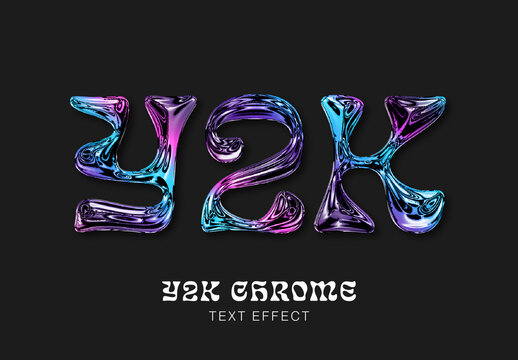 Y2K Chrome Text Effect