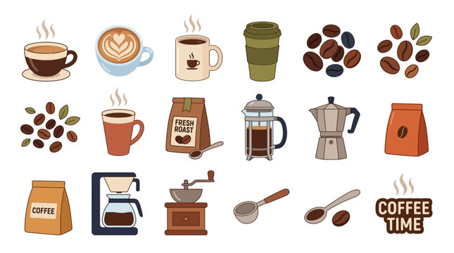 Coffee Beans and Brewing Equipment.