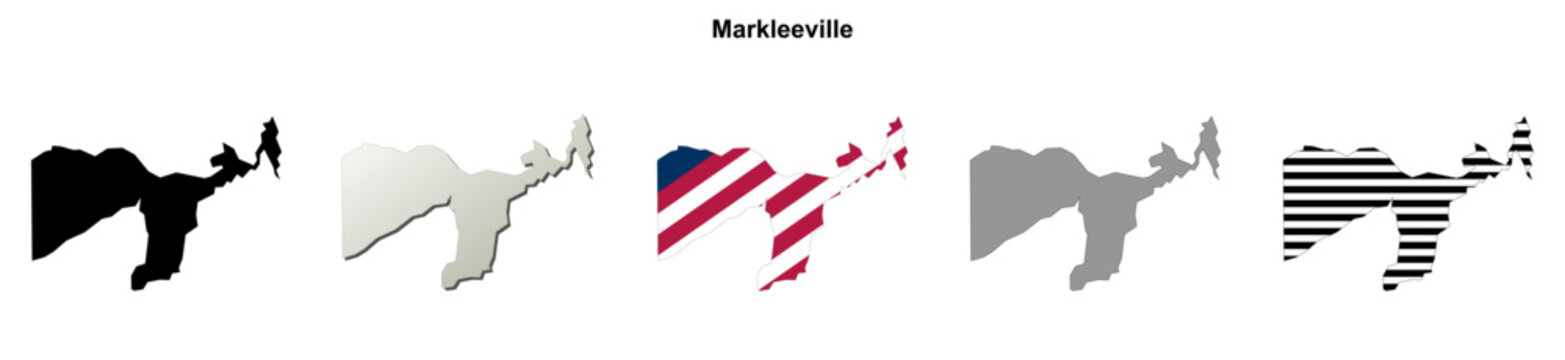 Markleeville (California) blank outline map