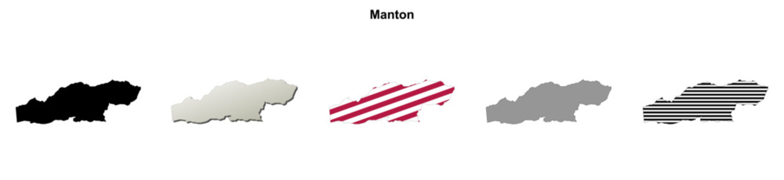 Manton (California) blank outline map