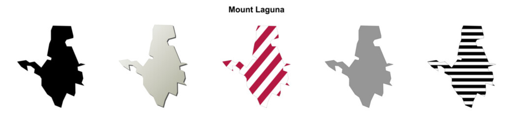 Mount Laguna (California) blank outline map © David Zydd