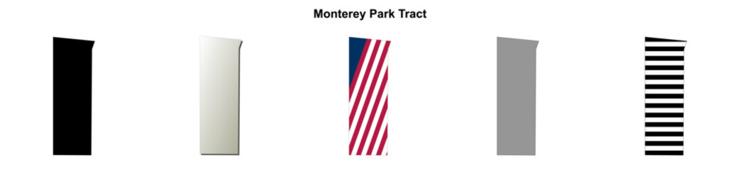 Obraz premium Monterey Park Tract (California) blank outline map