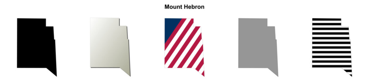 Mount Hebron (California) blank outline map