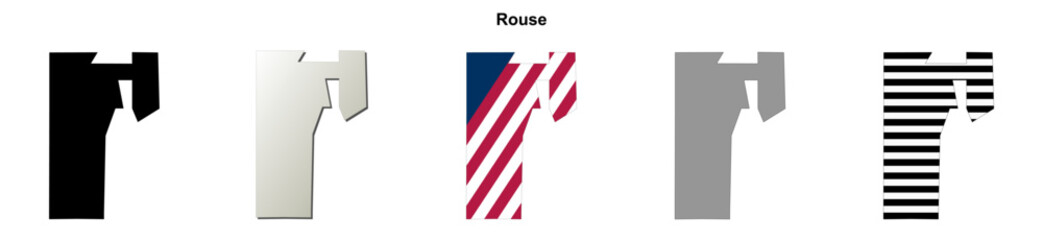 Obraz premium Rouse (California) blank outline map