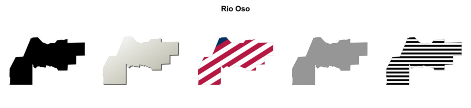 Rio Oso (California) blank outline map