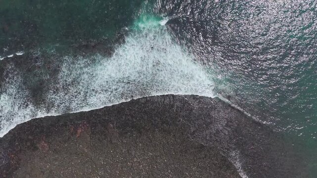 Aerial view featuring the beach and the Atlantic Ocean in North Hampton, New Hampshire