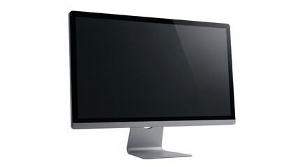 Fototapeta premium Modern computer monitor with blank screen isolated on white background