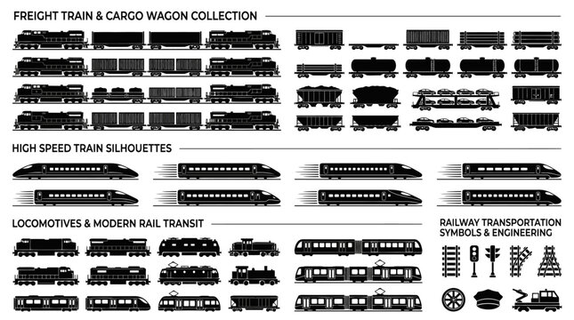 Freight Train Locomotive Rail Transportation.
