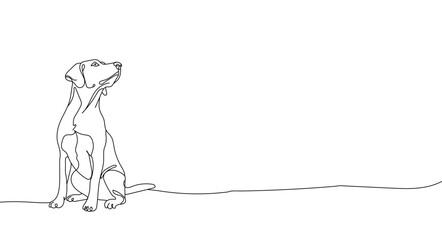 sketch of a dog line drawing vector © Vectrix