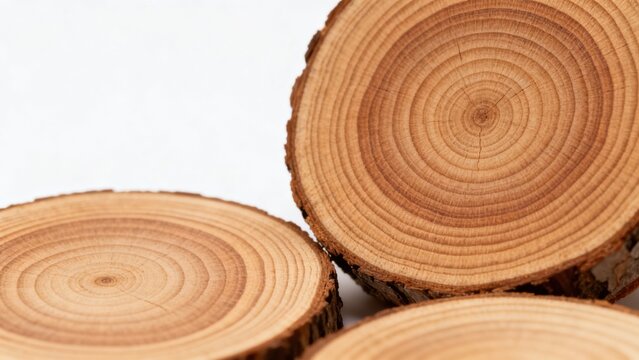 Wood rings on tree stumps