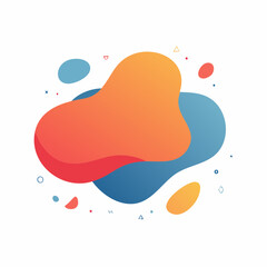 Fototapeta premium Abstract Gradient Blob Shapes with Geometric Elements