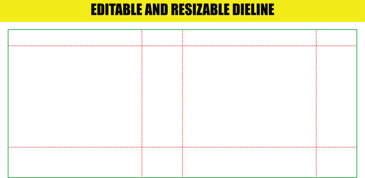 Clean editable paper bag die line layout for creative packaging design and custom box prototype development