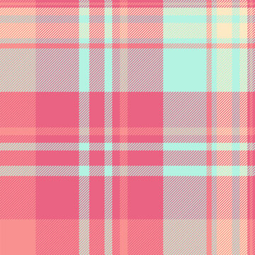 Poster plaid tartan vector, herringbone pattern textile fabric. Straight seamless texture check background in red and light colors.