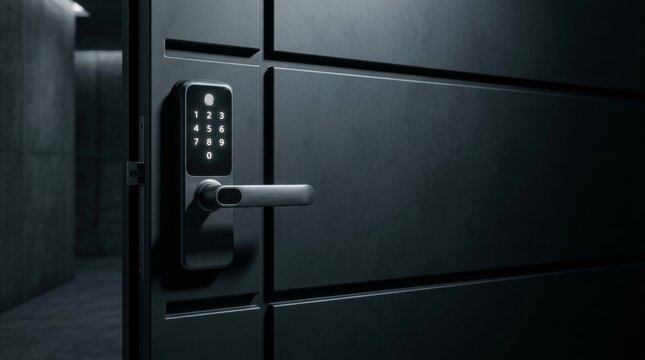 Modern Smart Door Lock with Digital Keypad for Secure Home Entry and Access Control